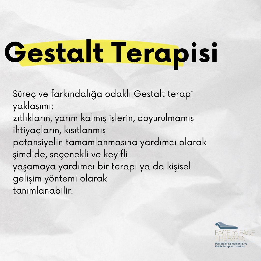 FTherapia's tweet image. Daha fazla bilgi almak veya terapistlerimizden randevu almak için arayabilir veya mail gönderebilirsiniz:

Tel:
+90 212 325 75 35
+90 532 153 43 69

E-mail: facetofaceterapi@gmail.com

facetofaceterapi.com
psikologbesiktas.com

#GestaltTerapi #Gestalt #Terapi #Psikoloji