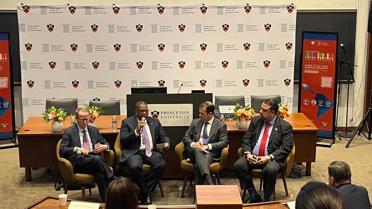 Great event at @PrincetonSPIA where I participated in the 2024 LATAM Conference with Ambassador Brownfield & Eddy Acevedo @WilsonCenter. Honored to speak with students, educators, & experts on strengthening regional security & countering organized crime in Latin America. -BAN
