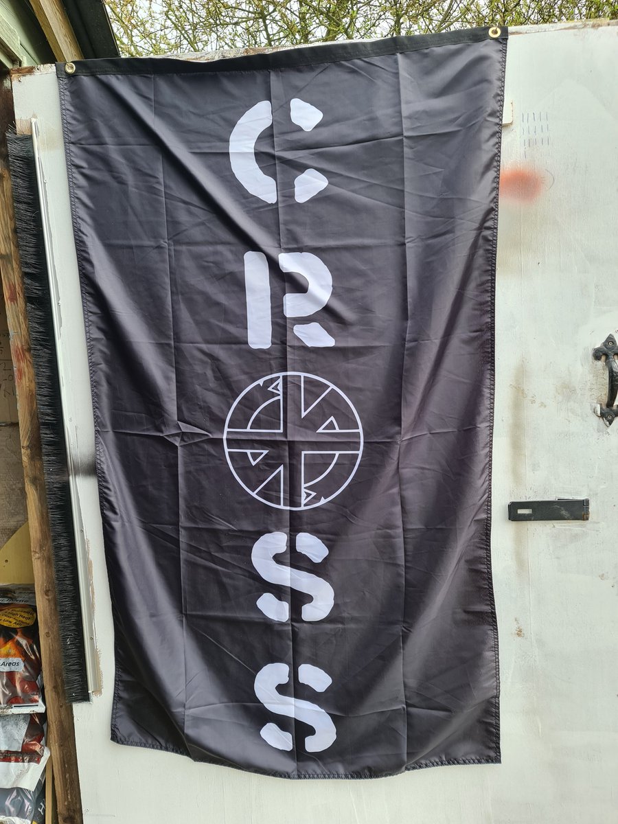 New Flag Design in stock. Superb quality Flags (Crass Symbol / CRASS) 90cmx150cm with brass eyelets for flying or hanging. Double Stitched for extra strength and made of 100% Polyester. Made by 1000 Flags based in Devon. steveignorant.com/product-page/c… #steveignorant #crass #flags