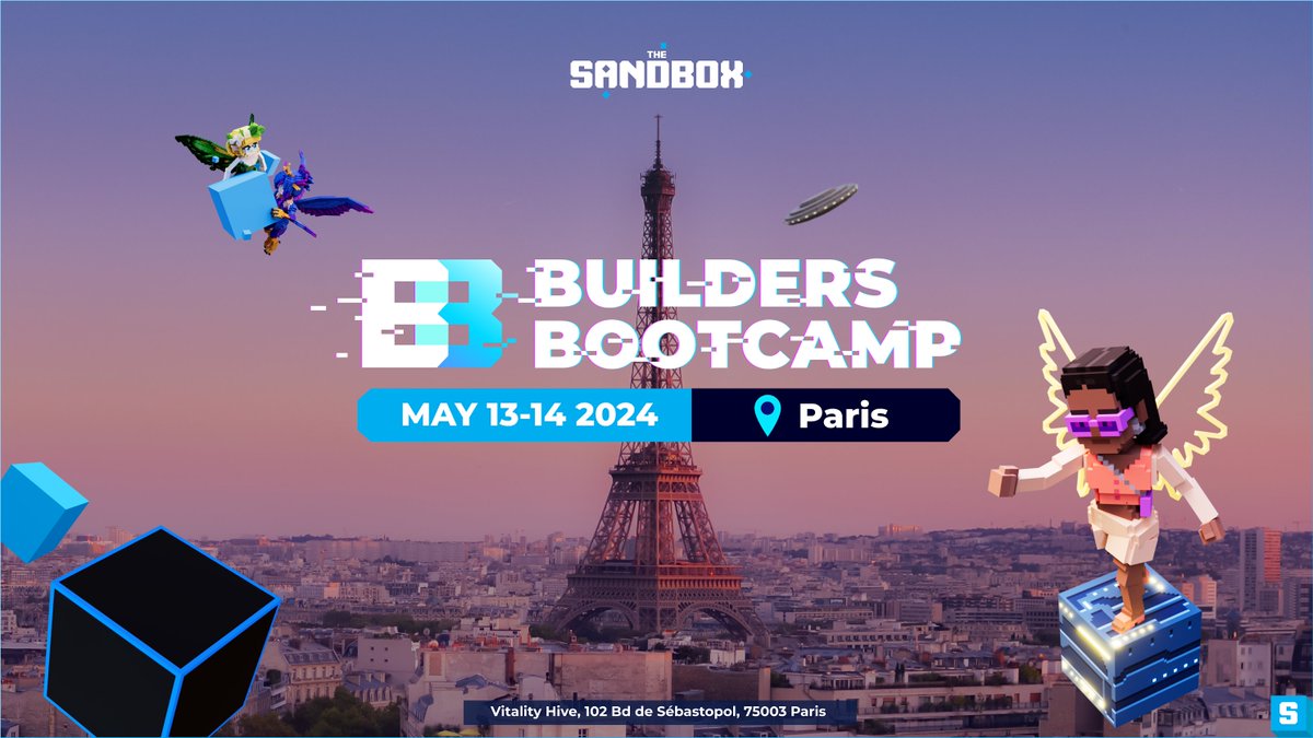 Level 🆙 your game making skills!   

We’re excited to kick-off the first of our Builders Bootcamps in Paris! 👨‍💻 In partnership with @TeamVitality!  

Register here: sandbox.game/en/events/pari…