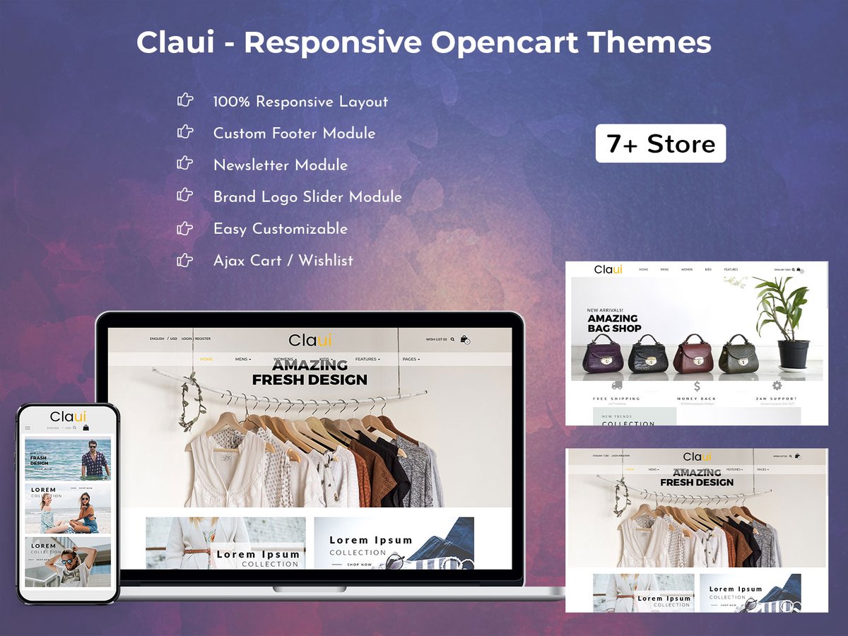 Claui Opencart Multipurpose Theme offering Elegant and Clean Design for your #onlinestore #website.
.
Buy Now - themeforest.net/item/claui-res…  
.
#fashionopencart #fluidgrid #GiftStore #jewelry #jewelryopencart #minimal #multipurpose #responsive #responsivedesign #responsiveecommerce