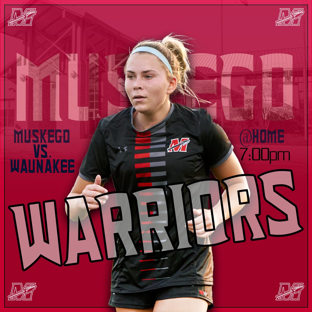 Come out and support our girls Varsity soccer team as they face Waunakee @ Home. Kick off starts at 7:00pm, don't miss it!! #mhs #warriornation #wisconsin #1warrior @MHSIrvine @MHSTheme @MuskegoNorwaySc