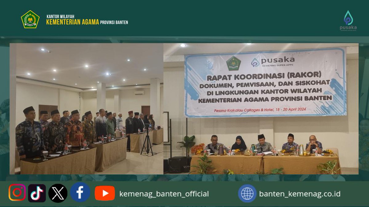 Nafaroch's tweet photo. Kanwil Kemenag Provinsi Banten melalui Bidang Penyelenggaraan Haji dan Umroh gelar Rapat Koordinasi (Rakor) dokumen, pemvisaan, dan siskohat (18/04/2023).
Selengkapnya...
https://t.co/EtHjZGObs7 https://t.co/CV1MA8Z4VI