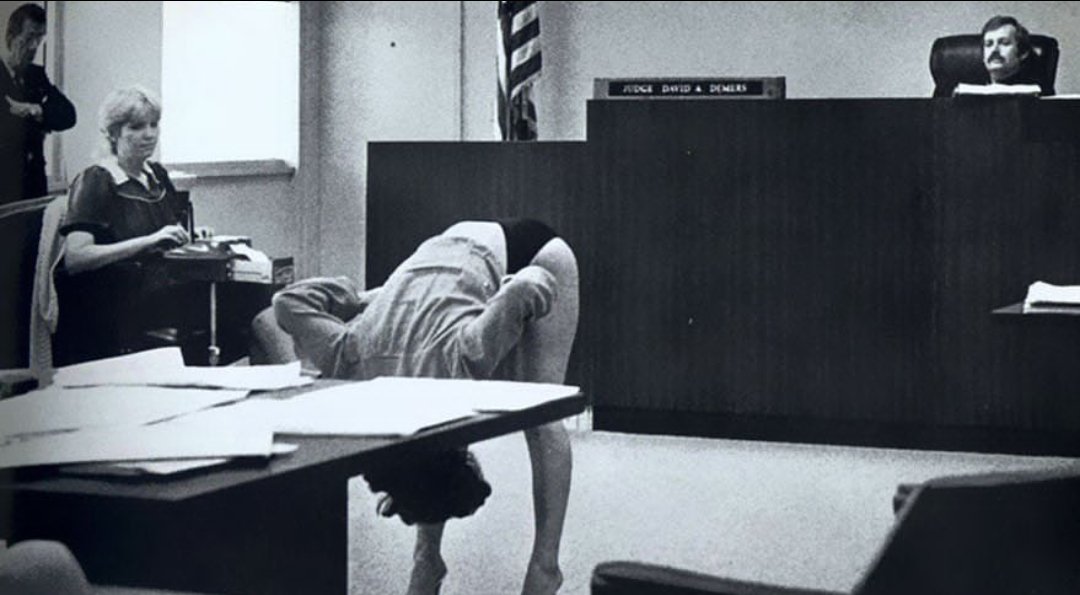 A dancer bends over in front of the judge to show that her underwear was too large to expose anything anatomical. In 1983, three exotic dancers were arrested by undercover officers for violating Pinellas County’s anti-nudity ordinance. The dancers argued that their shorts were