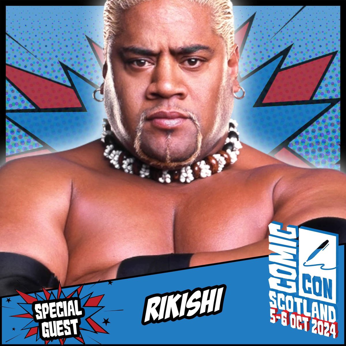 Comic Con Scotland welcomes Solofa Fatu Jr, best known under the ring names Rikishi and Fatu. He is a one-time Intercontinental Champion, two-time World Tag Team Champion, and one-time WWE Tag Team Champion. Appearing 5-6 October! Tickets: comicconventionscotland.co.uk