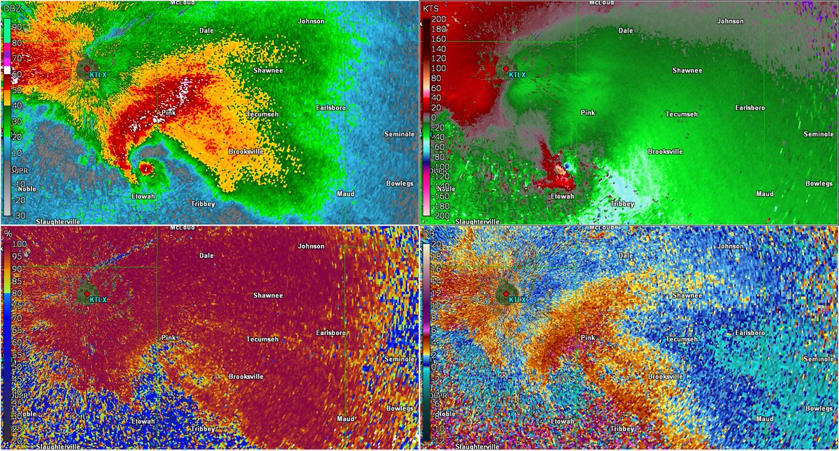 One year ago today, cyclic supercells spawned over two dozen tornadoes in Oklahoma and Kansas. Eight of these tornadoes were significant (EF2+): 1. Cole, Oklahoma EF3 2. Strong City, Kansas EF2 3. Slaughterville-Etowah, Oklahoma EF2 4. Etowah-Pink, Oklahoma EF2