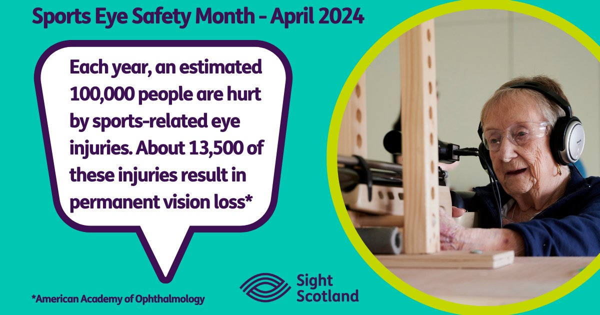 April is Sports Eye Safety Month. According to the American Academy of Ophthalmology, it is estimated that 100,000 people suffer a sports related eye injury with around 13,500 of these injuries resulting in permanent vision loss.