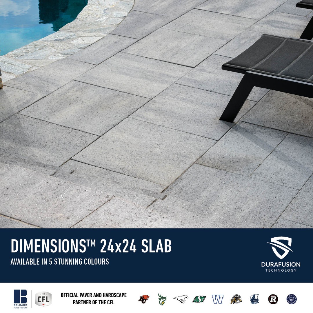 Dimensions™ Slab 24x24
The Dimensions slab can be used on it’s own or as part of a pattern of our popular Dimensions collection and is available in 5 stunning Durafusion™ colours.
#BelgardCanada #Hardscape #Landscape