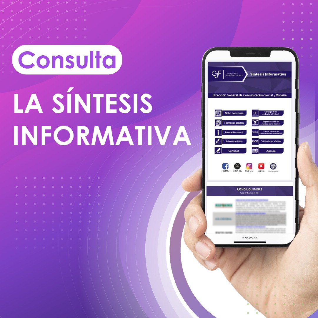 ¿Buscas informarte? 🤔 Hazlo aquí 😎, en la #SíntesisInformativa del #PJF ▶️ goo.su/eya3