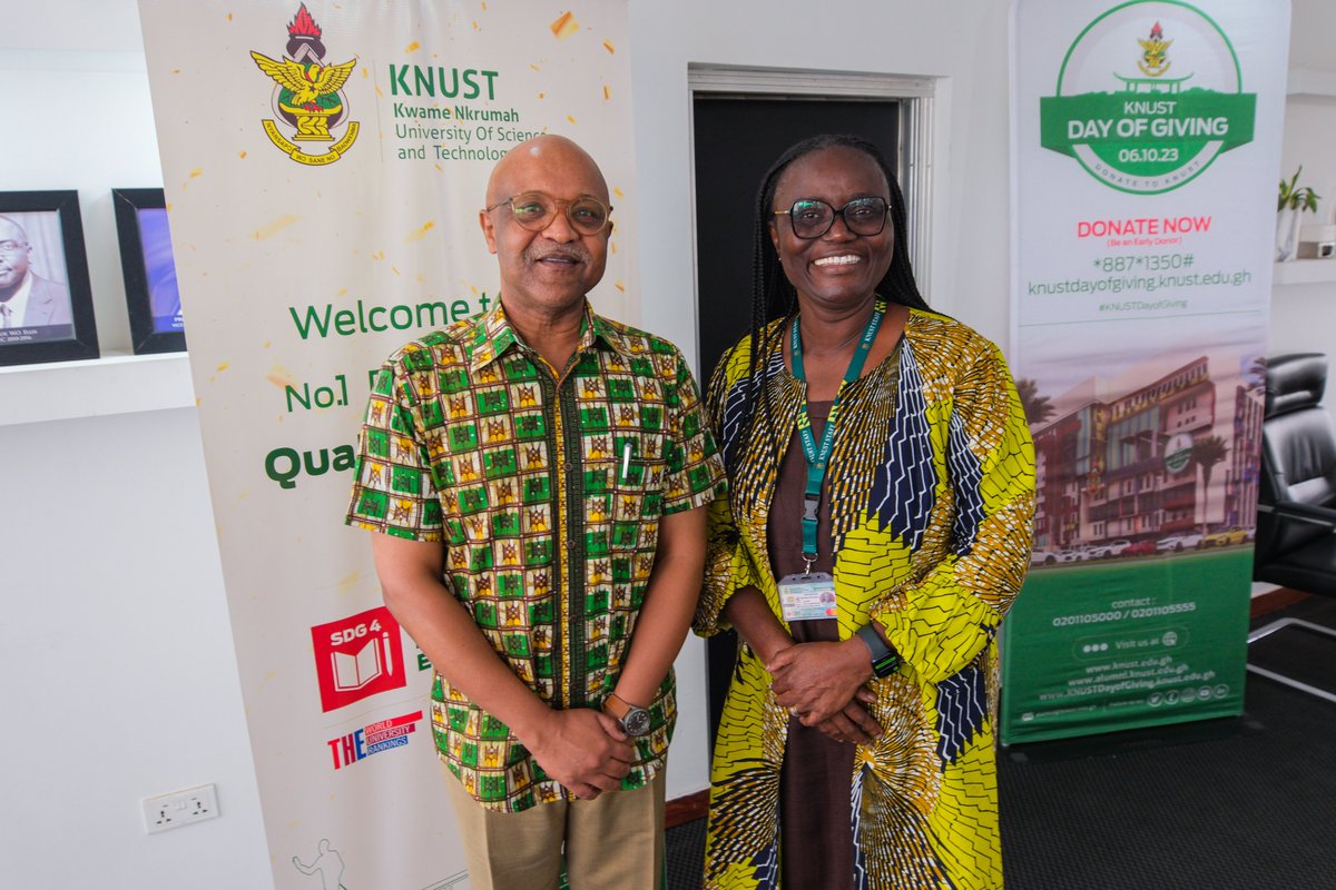 Ending our field trip to communities in the Ashanti R. on a high note. We visited KNUST to explore collaboration with academia to research issues affecting children. The team met the VC of KNUST, Prof Akosua Dickson, Provost of Eng. Dept, Prof K.B. Nyarko & other faculty members
