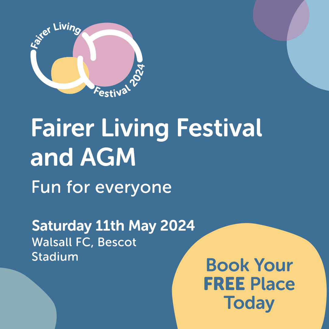 Join us for a great day out at @midcountiescoop's Fairer Living Festival on 11/05 at Walsall Football Club. There’s lots to see and do including meeting @jayblades, live music, cooking demos, swap shops & craft workshops. Book your FREE tickets today: eventbrite.co.uk/e/fairer-livin…