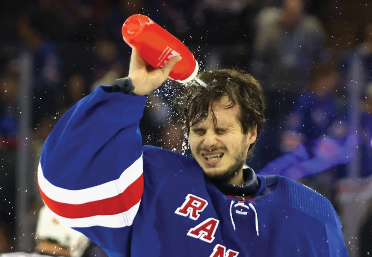 The @NYRangers playoff series is set to kick off on Sunday, and Igor knows what it takes to be one of the best between the pipes: Hydrate, Block, Repeat!