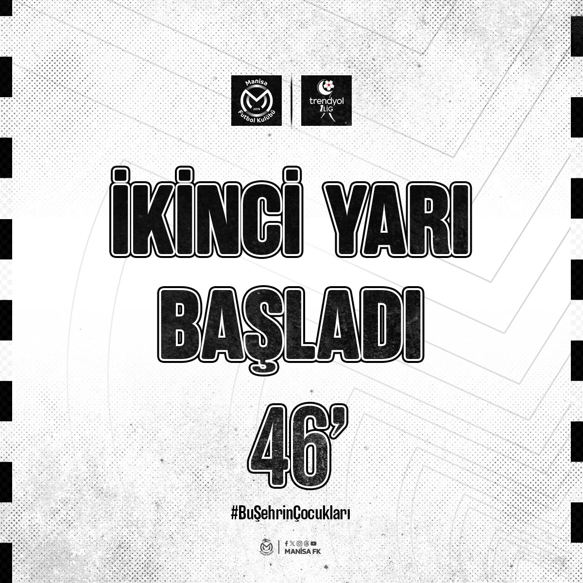 ⏱ 46' | İkinci yarı başladı. #BuŞehrinÇocukları