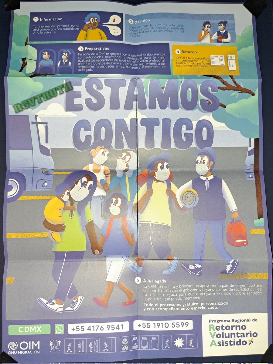 Another #OIM Mexico Pamphlet. Assisted Voluntary Return. Assistance for anyone who wants to return to their home country. Contact information for OIM offices from Ecuador to Mexico ( Back of Pamphlet & Contact info in comments ) #UN #Mexico