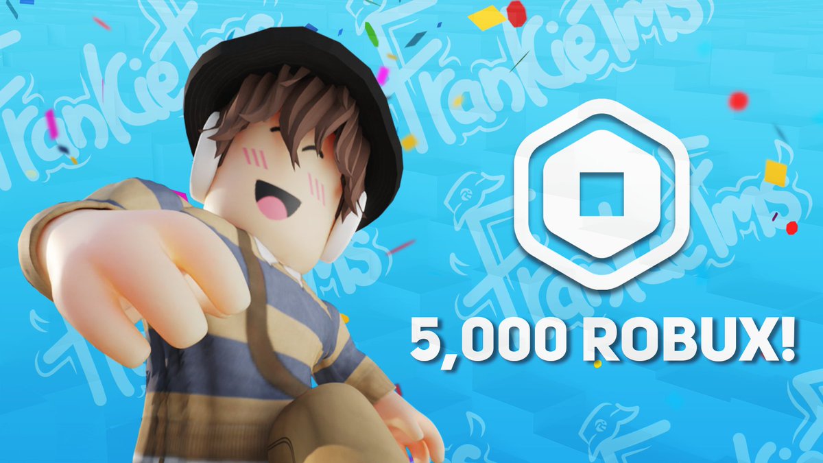 🎉💰 5,000 ROBUX GIVEAWAY!

How to Enter:

1. Follow @realFrankieFms with notifications on! 🔔
2. ❤ & ♻
3. Tag friends in the replies! 

⏳ ENDS IN 7 DAYS!

#roblox #robux #freerobux #robuxgiveaway #robuxgw #robuxgws #robuxgiveaways #freerobux #giveaway