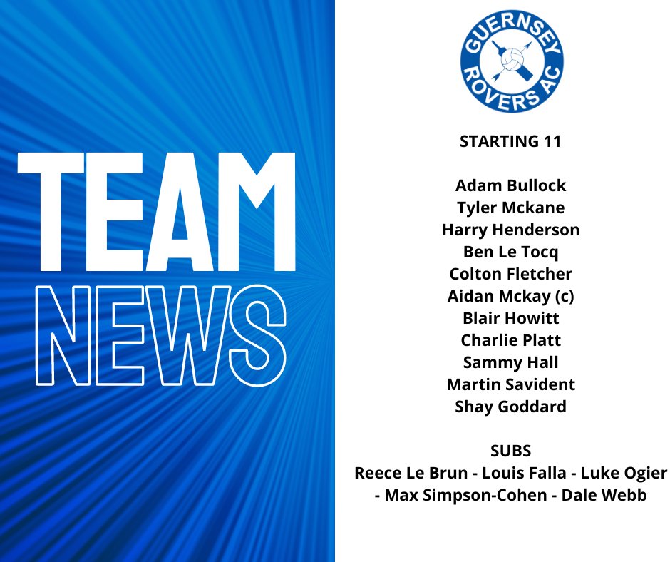 🚨TEAM NEWS 🚨

Starting 11 and subs for the final tonight vs Vale Rec 💪

#uptherovers 🔵⚪️