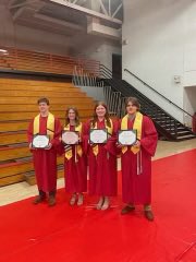 corinthband's tweet photo. Congratulations to CHS Band Students Andrew Balllard, Rachel Williams, Sara Cornelius, and Andrew Carpenter for earning their AICE Diploma at today’s Cambridge Ceremony! https://t.co/LVg9og2g1D