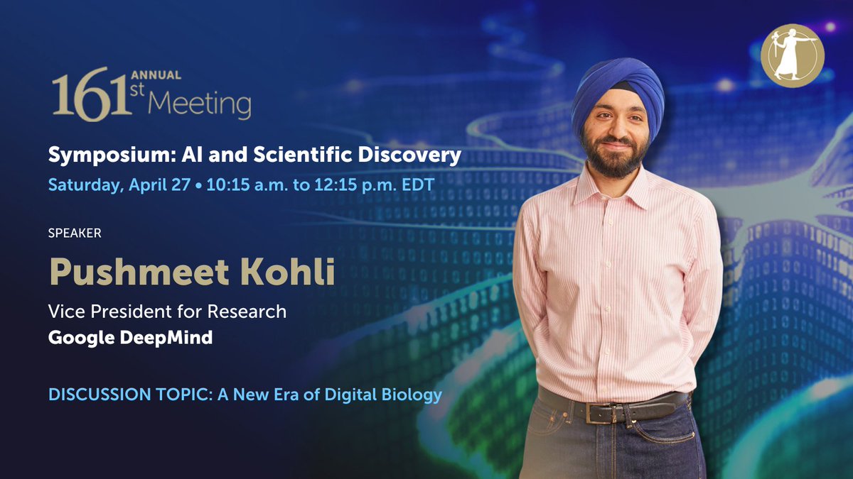 How is #ArtificialIntelligence changing health & life sciences? Pushmeet Kohli (@pushmeet) of @GoogleDeepMind will join us at the Symposium on AI and Scientific Discovery at the NAS annual meeting to explore a new era of digital biology. Register: ow.ly/lJjg50RjSIX #NAS161