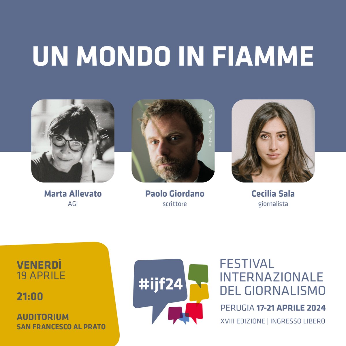 🔴 Un mondo in fiamme #ijf24 con @MartaAllevato @paologiordano @ceciliasala

🎥 Live & On Demand > festivaldelgiornalismo.com/programme/2024…