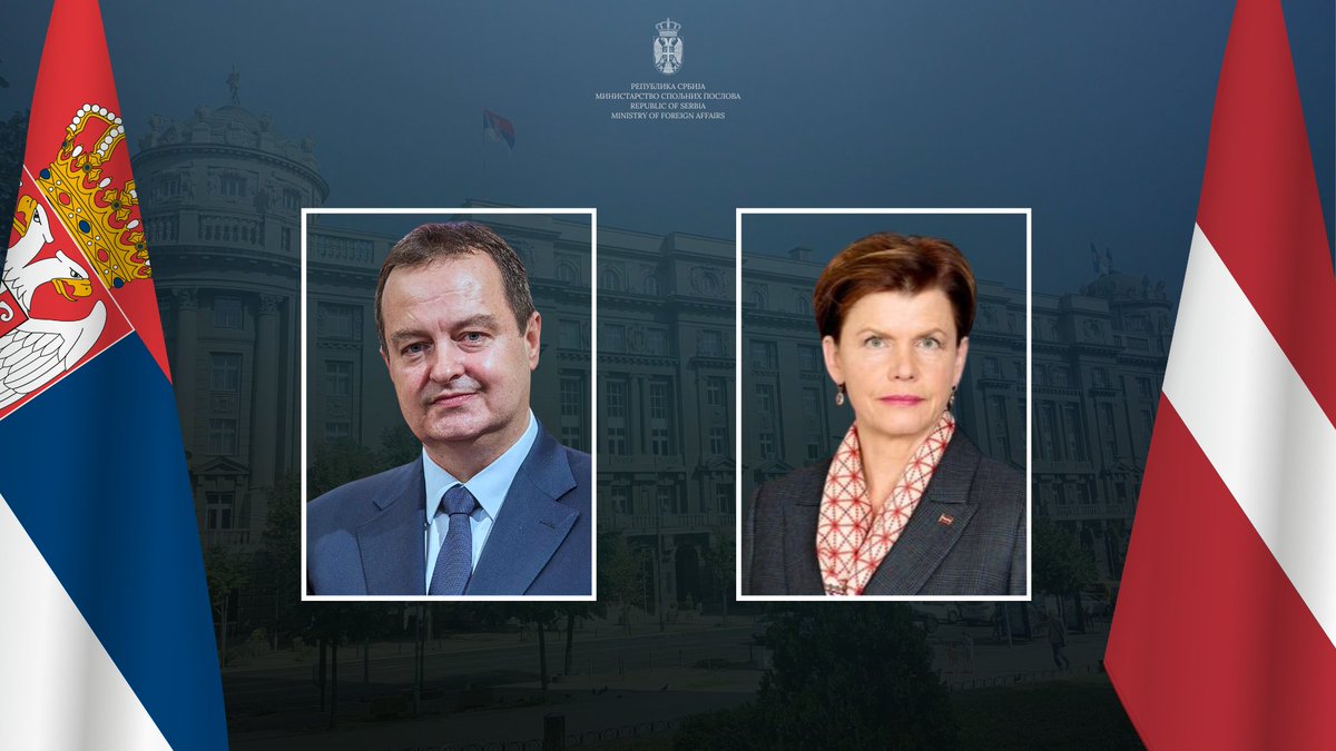 Sincere congratulations to @Braze_Baiba on her appointment as the new head of @Latvian_MFA! Looking forward to further strengthening #Serbia #Latvia relations - DPM/FM #Dacic. 🇷🇸🤝🇱🇻