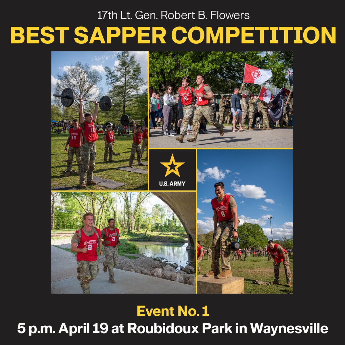 Join us at 5 p.m., today at the Roubidoux Park in Waynesville to help kick off this year's #BestSapper Competition.

#BSC24 #SLTW #earntheright