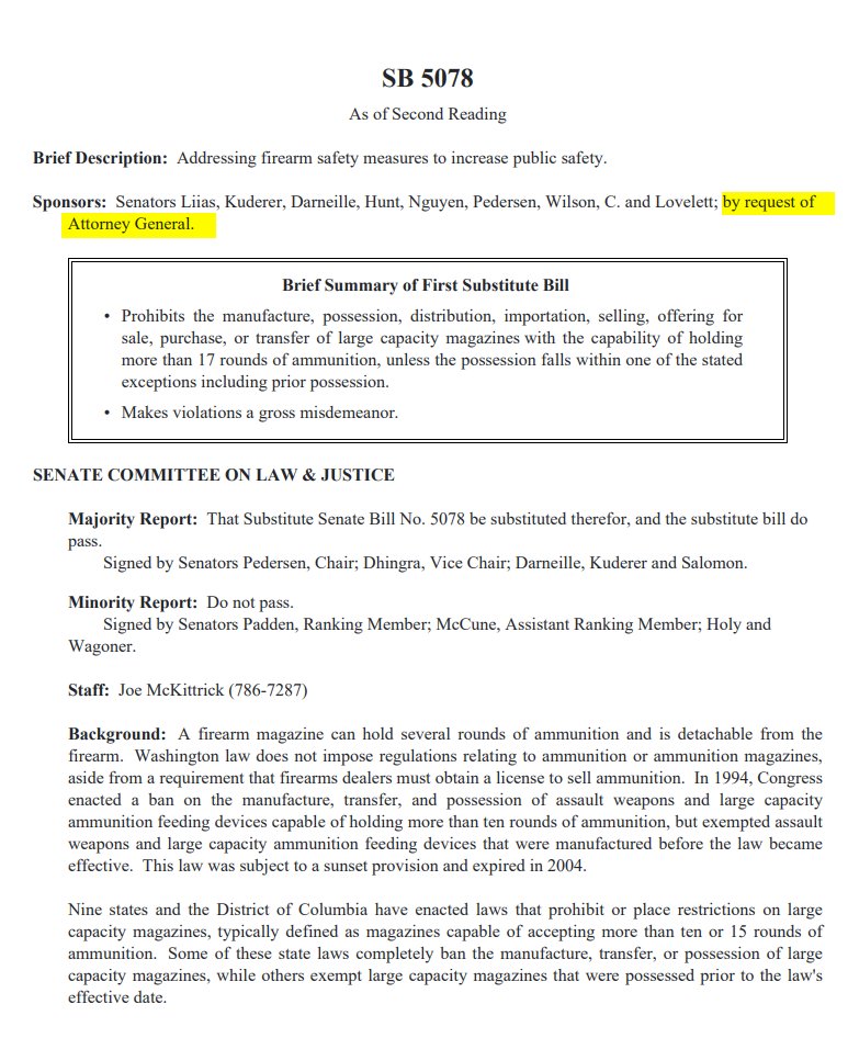 Remember when the judge ruled that the magazine ban was ruled unconstitutional per multiple Supreme Court rulings?

It was @BobFergusonAG who wanted that law, even with overwhelming opposition

wacivilrights.org/2022/02/16/adv…

It was @LizBerryWA who allowed @everytown to write these laws