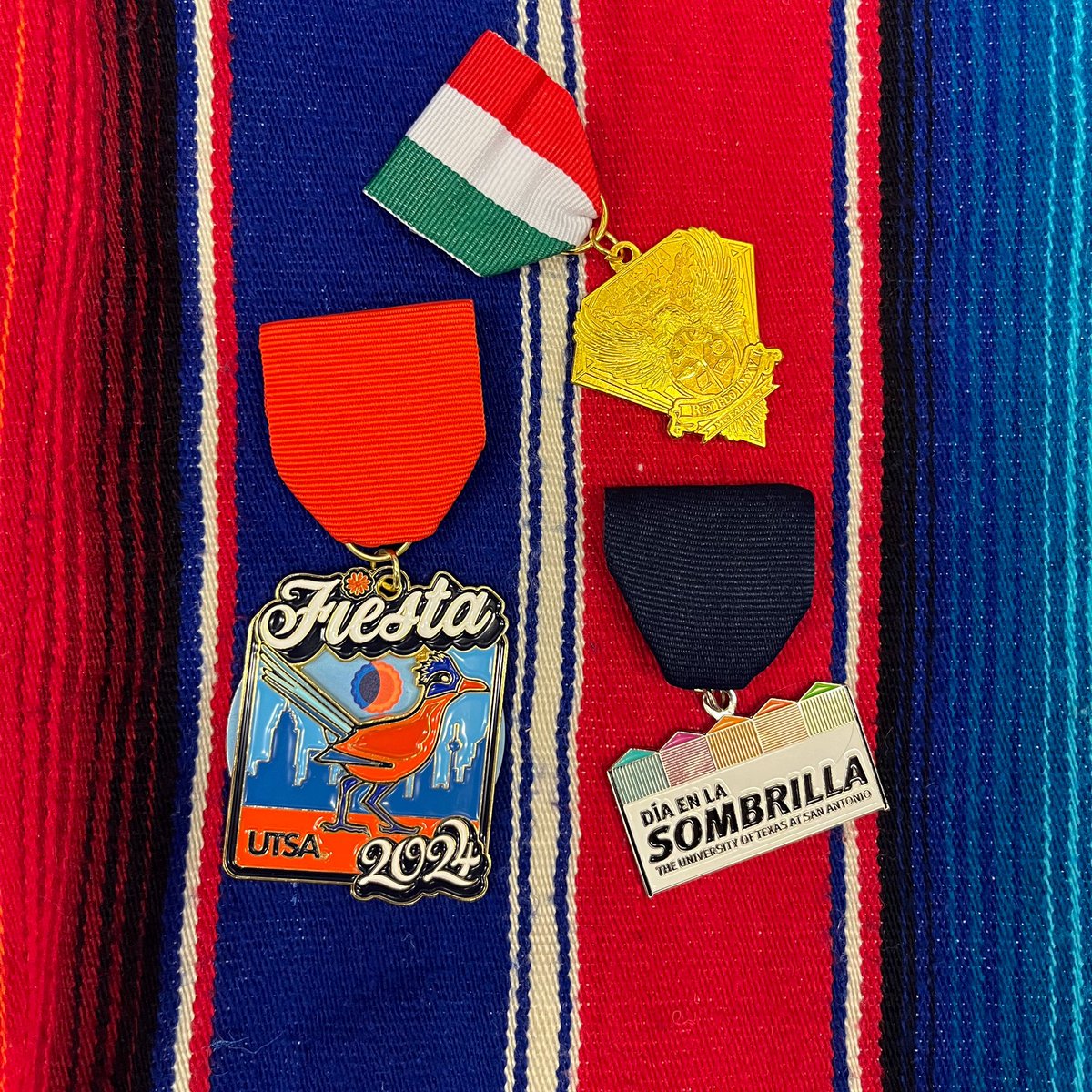 UTSARecovery's tweet photo. Love the 2024 #UTSA Fiesta medal from #DiaEnLaSombrilla. #VivaFiesta #VivaRecovery. Remember to stay safe and have fun out there. If you do drink, Always use a designated sober driver. https://t.co/h2XHvZmQpQ