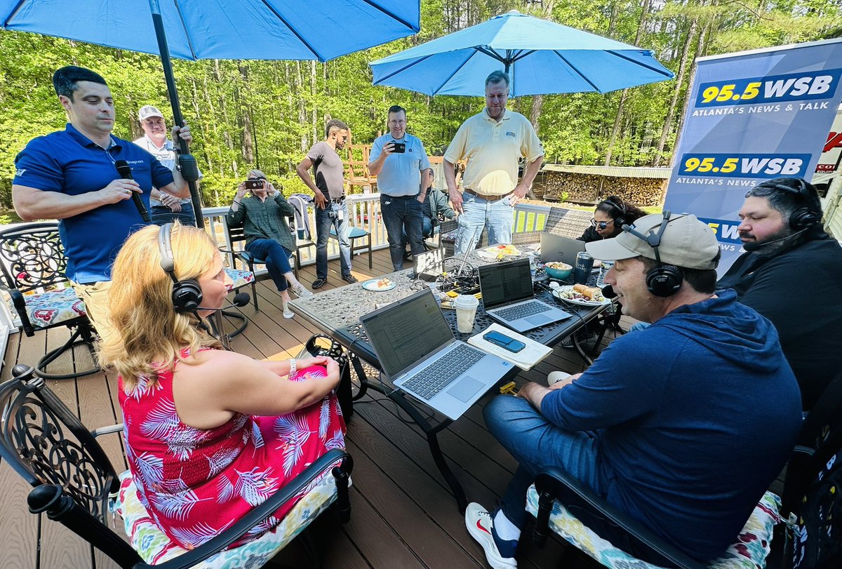 Great fun today at the home of Melanie and JR (& co-hosts Sally & Richard) who donated to @wsbradio #CareAThon benefitting @childrensatl and enjoyed The @MarkArum Show On The Road!
