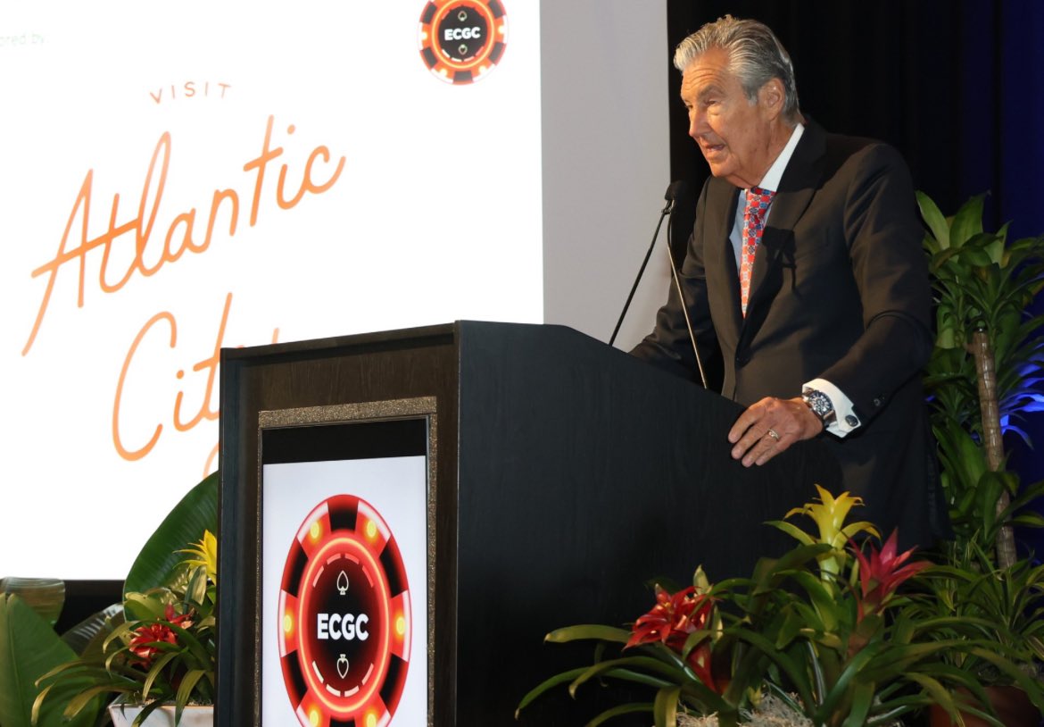 Keynote luncheon #ECGC27 at Hard Rock Hotel &amp; Casino Atlantic City Thursday with David Rebuck retired Director NJ Division of Gaming and NJ Attorney General Matthew J. Platkin. (Thomas Briglia photos)