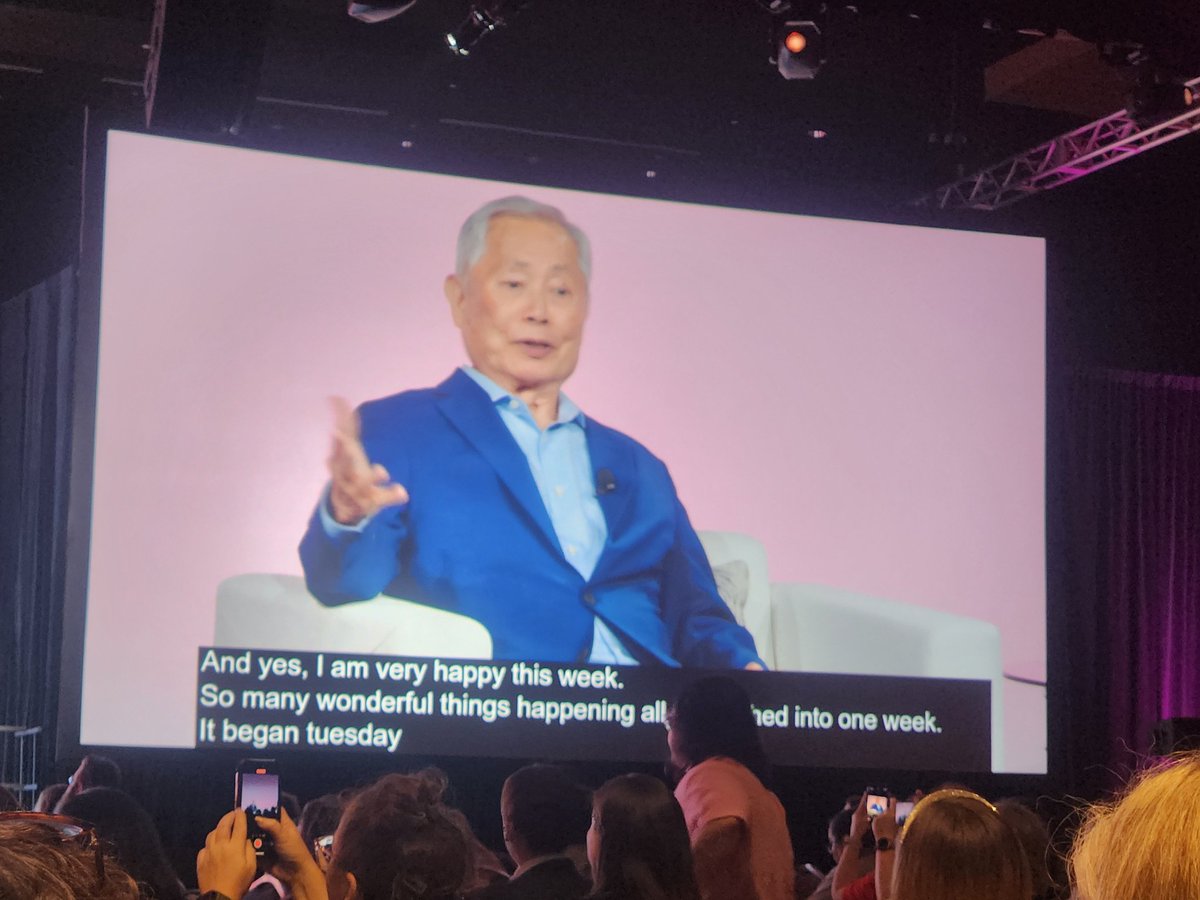 LibrarianJMo's tweet photo. Closed out #TXLA24 with THE @GeorgeTakei 87 years old and so many stories to tell! Librarians &amp; Teachers are #PillarsofDemocracy ❤️  #AlltheFeels Thank you @MemorialElm &amp; @pto_memorial for supporting this PD! @HISDLibraryServ 📚 📚 📚 https://t.co/RuaF3Q41j5