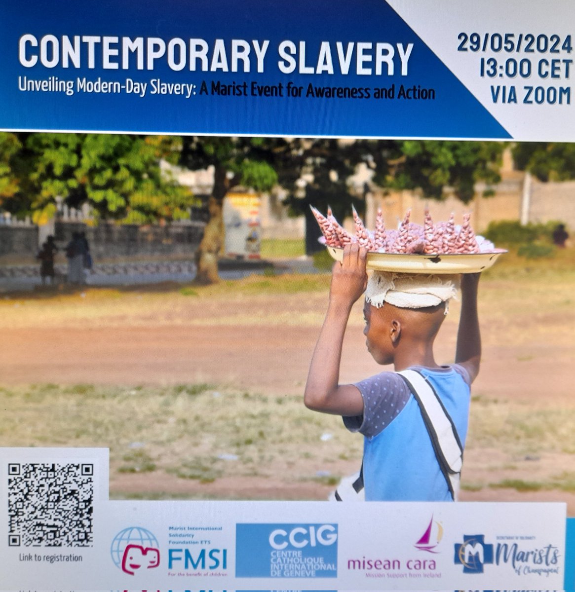 Check out too 29 May webinar, 'Unveiling Modern Day Slavery: A Marist Event for Awareness & Action' to share testimonies and insights - incl from .@miseancara @fmsi_onlus supported projects in Bolivia 🇧🇴 Bangladesh 🇧🇩 Haiti 🇭🇹
#EndModernSlavery
#StandUp4HumanRights
Reg_QR below