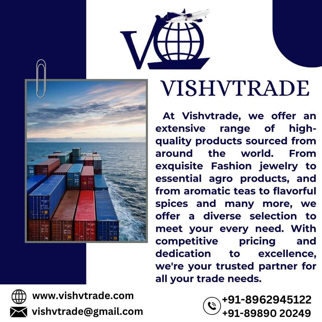 From the fiery fields of our dry red chilis to the exquisite sparkle of our jewelry, our exports transcend borders, delivering not just products.

#ExportingGoods #GlobalExports #ExportingWorldwide #ExportIndustry #ExportExperts #ExportingToTheWorld #ExportingSuccess #vishvtrade