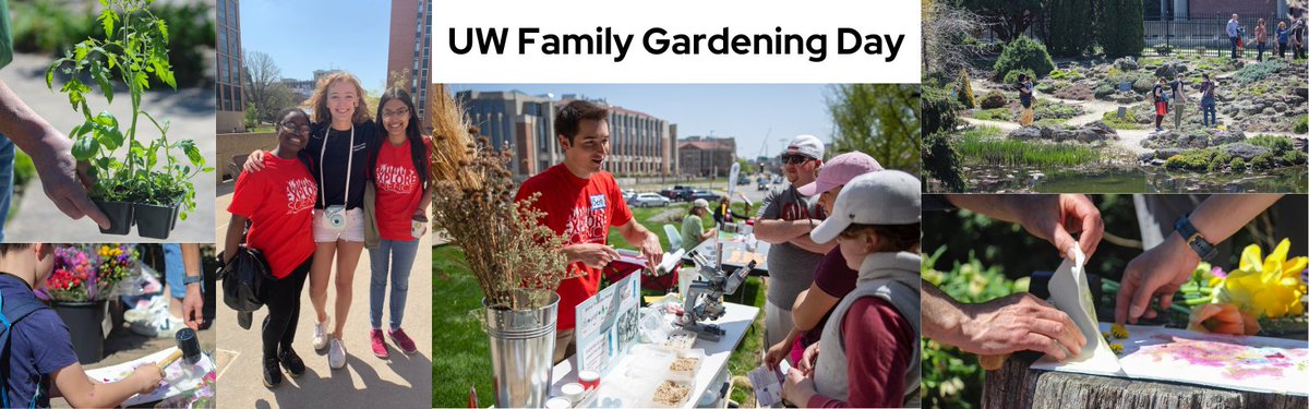 UW Family Gardening day is coming up on May 4 from 10:00 am-1 :00 pm! This is a family-friendly event held on campus, where you can learn about plants and gardening as well as enjoy numerous plant-related activities. Learn more: science.wisc.edu/family-gardeni…
