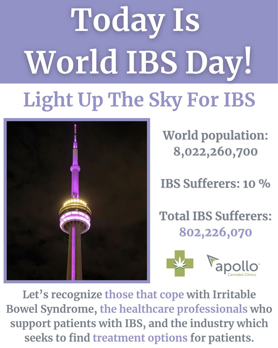 We support World IBS Day! Our clinic has helped many IBS patients find relief and improve their overall well-being through the use of medical cannabis. 
worldibsday.org/light-up-the-s…

#WorldIBSDay #WorldIBSDay2024 #IBS #IBD #Spoonie #GutHealth #IBSDiet #FodMap #Celiac #IBSAwareness