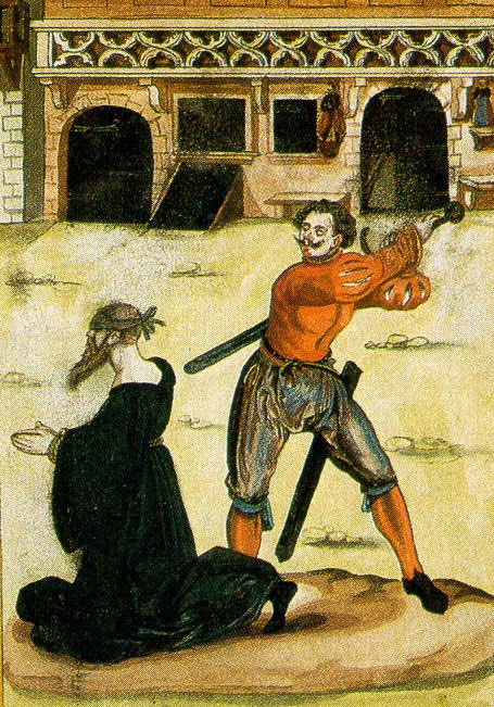 The execution of the German martyr Johann Sylvan, in 1572, for his rejection of Trinity.

Believing Jesus was a mere human being costed him his life.

He was a disciple of Adam Neuser, a German theologian who fled in the Ottoman Empire and converted to Islam.