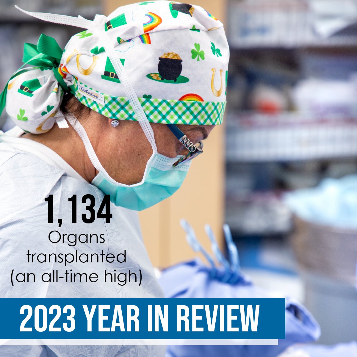 Support for lifesaving organ donation throughout Indiana rose in 2023 as Indiana Donor Network transplanted a record-breaking 1,134 donated organs, saving 989 lives. Thank you to all the donor heroes and healthcare professionals who made this possible.