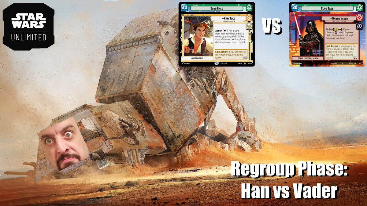 RybackStun's tweet photo. HARK!
We have returned to #StarWarsUnlimited with some more #ActionPhase gameplay!
Han vs Vader!
Link Below! π https://t.co/sVaUrRK2wJ
