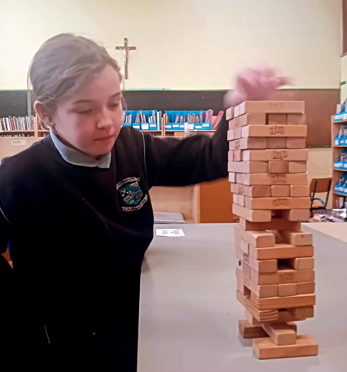 stmarysnsLK's tweet image. Social skills, turn-taking, negotiation, concentration, patience, &amp;amp; focus. Jenga takes them all in. Games after a great week's effort with literacy &amp;amp; numeracy in Ms Sadlier's groups #FridayReward #AlwaysEducating