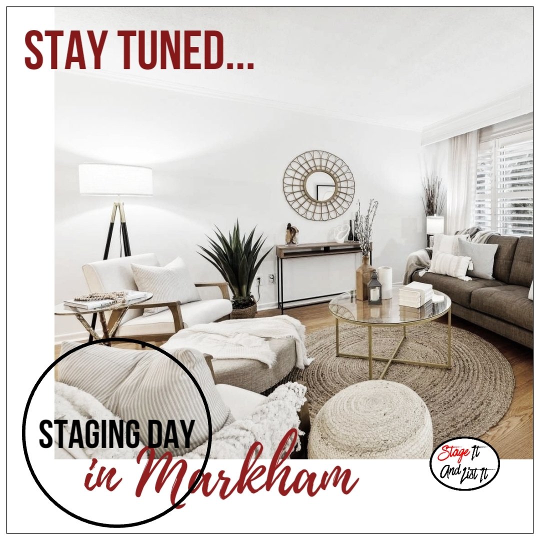 #StagingDay in Markham ❤️. Super cute townhouse with a finished basement in Cornell Village. Can't wait to see how this home transforms. Stay tuned...
.
.
#stageitandlistit #homestaging #stagingsells #staging #staginghomes #realestatestaging #stagedtosell #stagerlife #homestager