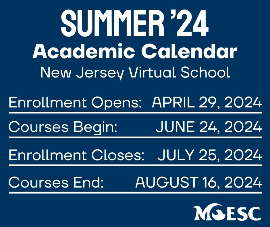 📅 Some Important Dates as we approach the end of the term: May 13, '24: Fall/Spring '23-'24 Enrollment closes June 14, '24: Fall/Spring '23-'24 Courses End April 29, '24: Summer '24 Enrollment opens visit 👉 njvs.org for more info! @DrGeorge_MU @DrGrayMorales