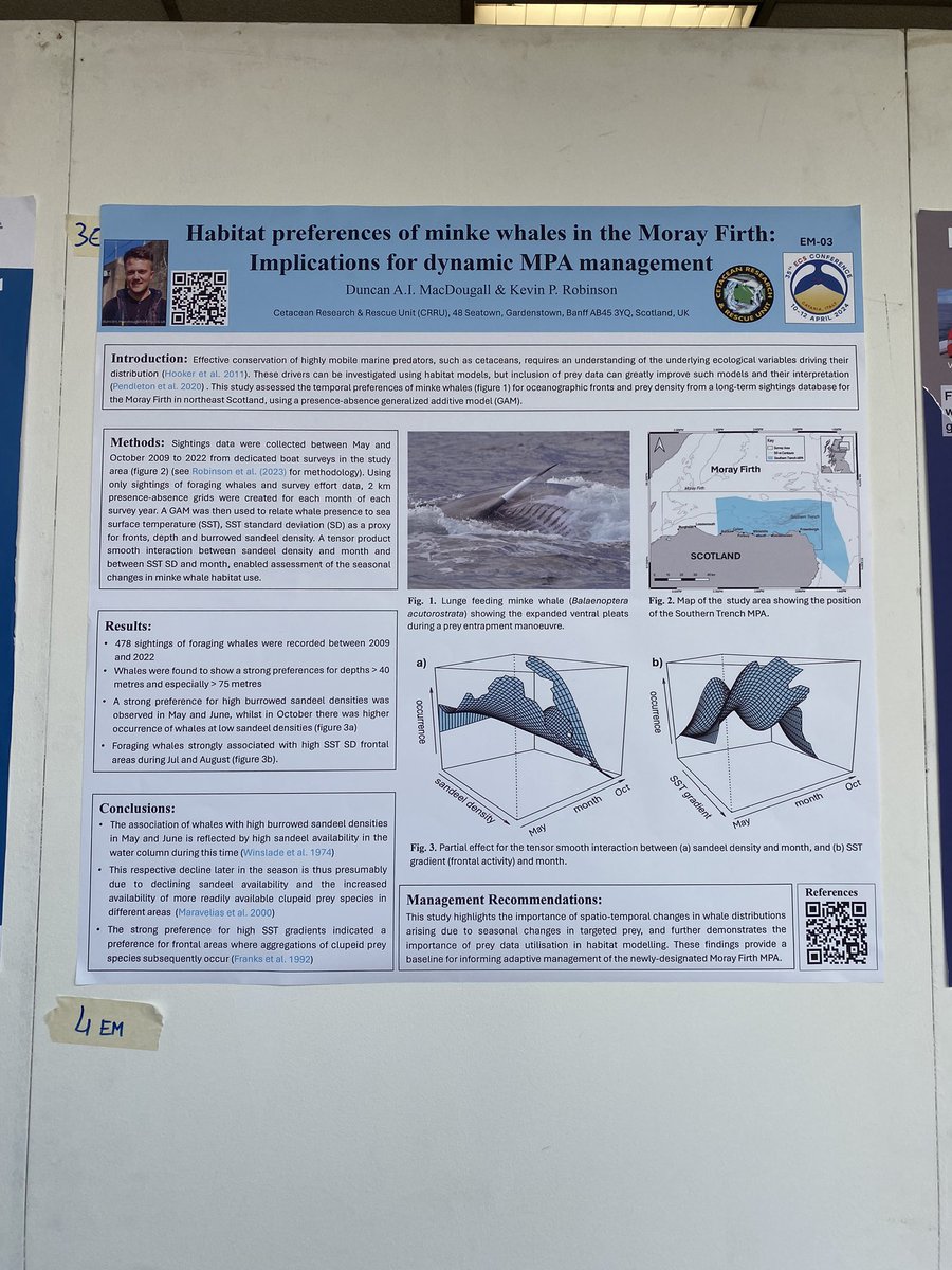 Enjoyed presenting a poster at #ECSconference2024 on recent research I have been working on @CRRU 🐋

Was great to connect with others from around Europe in sunny #Catania and discuss recent research and issues in the field.

Looking forward to the #Azores next year!!