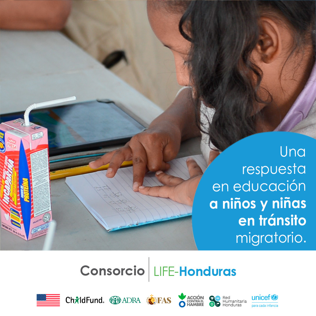 "En Consorcio LIFE-Honduras, estamos comprometidos con el acceso igualitario a la educación para todas las niñas y niños en tránsito migratorio. Nuestros espacios amigables brindan un ambiente seguro y acogedor donde aprender y crecer”
 #EspaciosAmigables #ConsorcioLIFE"