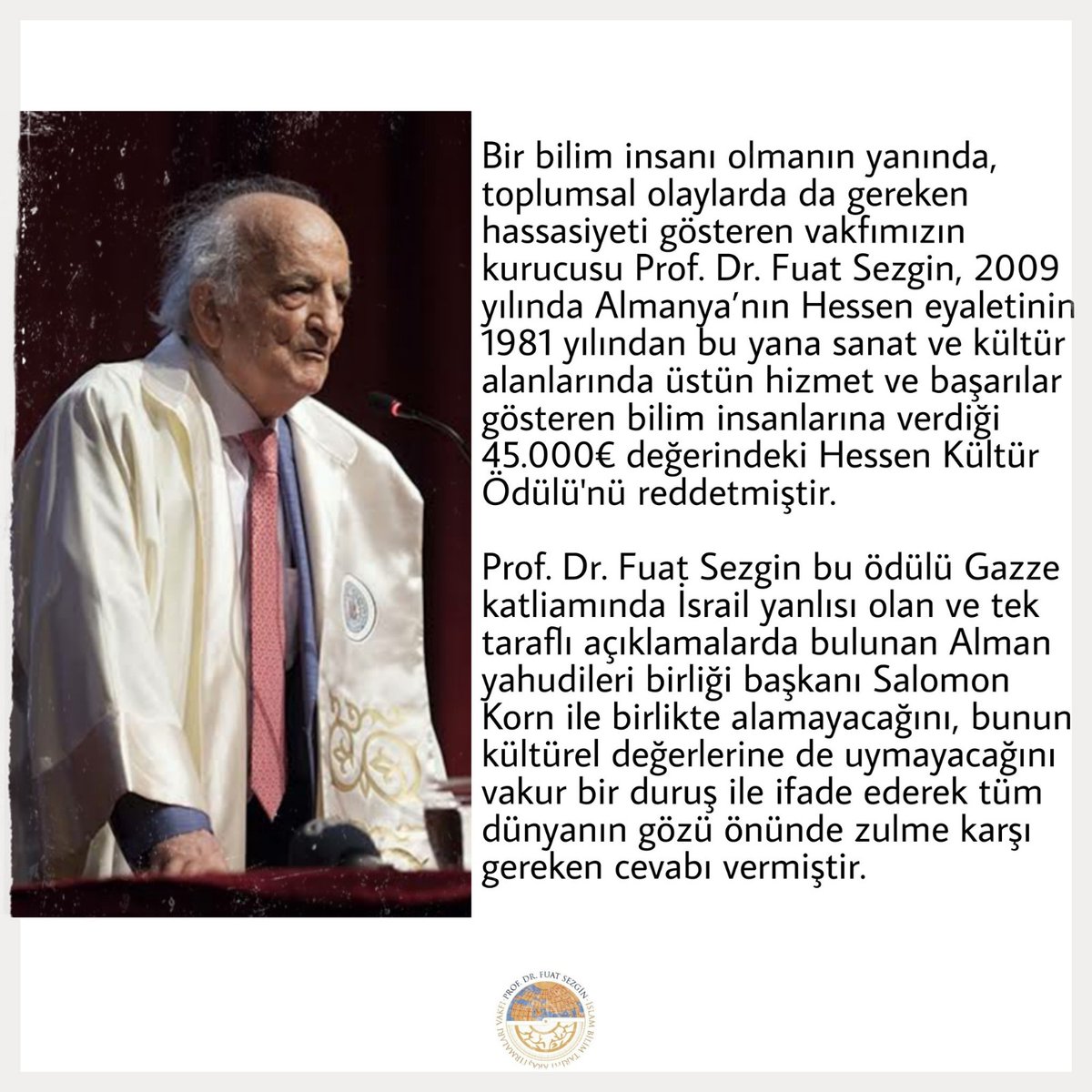 Hocamıza Rabbimiz rahmet eylesin inşallah. Kabri pür-nur, makamı âli, mekanı cennet, efendimize komşu olsun... 'Mezarlardan bile yükselen bir bahar vardır.' @Gazze