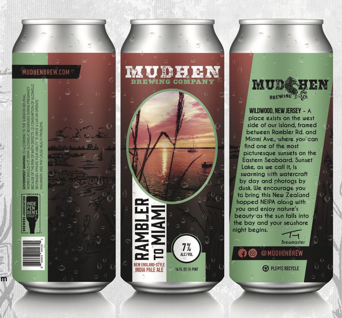 NOW AVAILABLE - MudHen Brewing Company Rambler to Miami IPA! Find it here: tinyurl.com/bdcvucx8 #njcraftbeer #mudhen #mudhenbrewing #craftbeer #njbrewery #craftbeerlover #beerlover #beergeek #beernerd #nj #njbusiness #njbiz #jersey #jerseyshore #ipa #wildwood #wildwoodnj