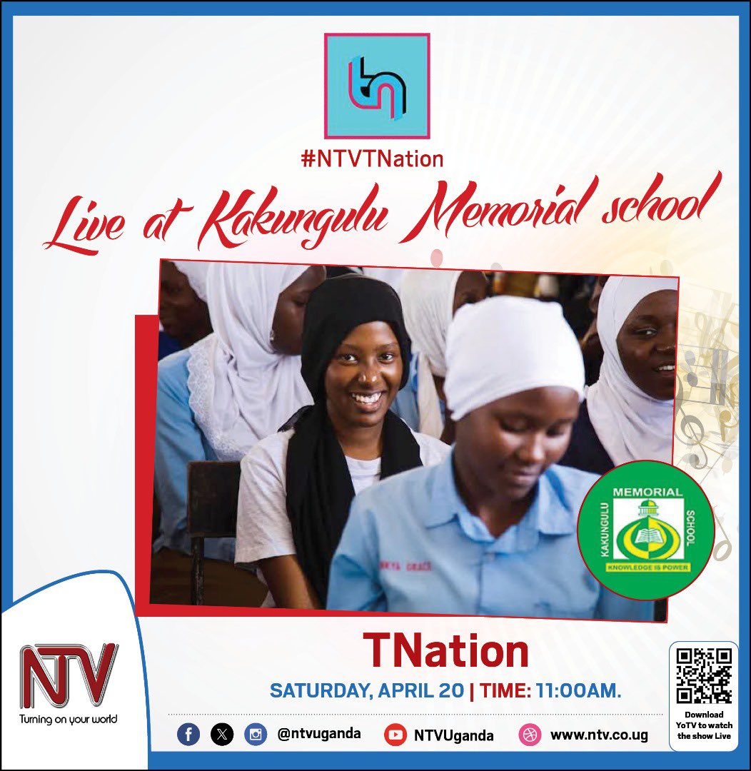 Don’t miss #NTVTNation live from Kakungulu Memorial School @ntvuganda