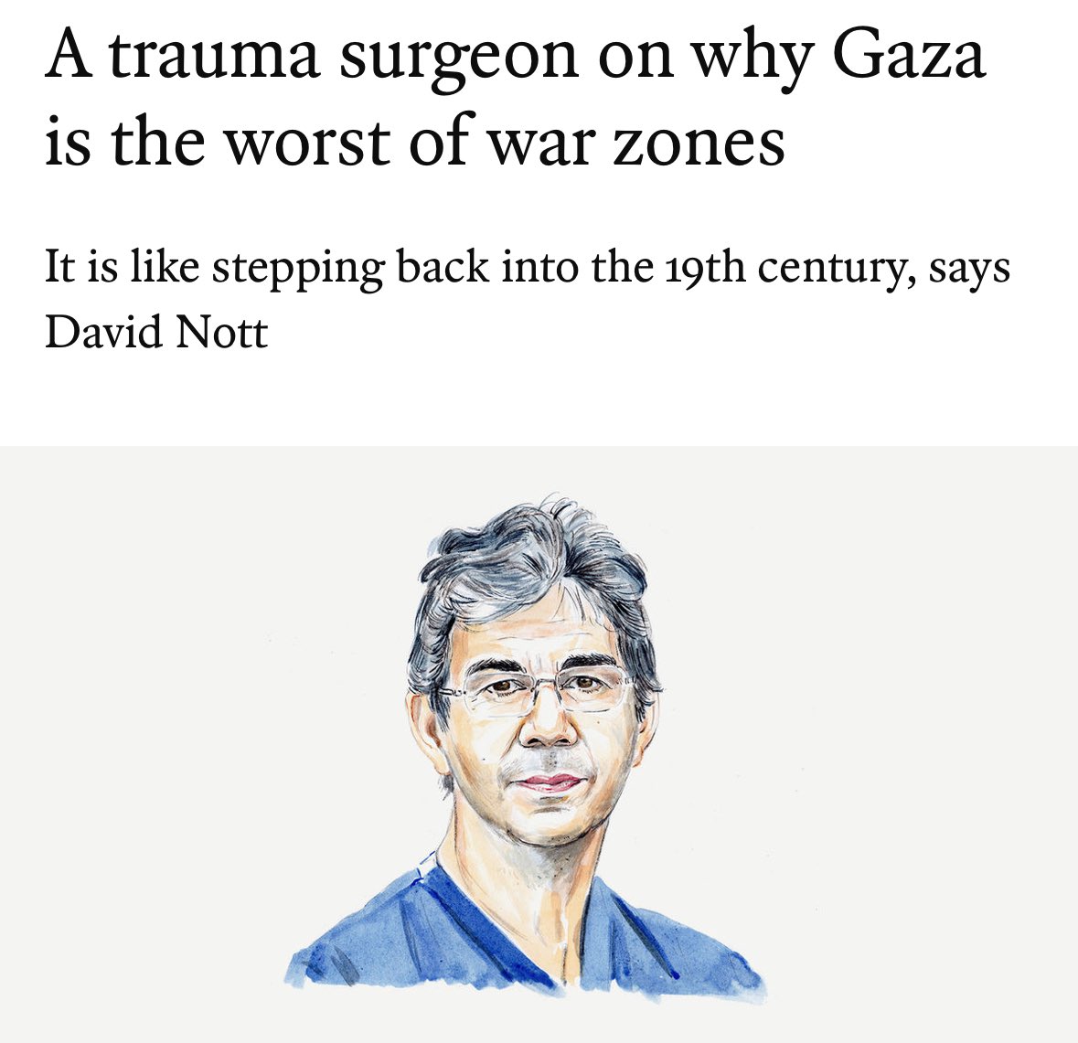 Truly shocking article by surgeon David Nott in ⁦@TheEconomist⁩ this week regarding the conditions in Gaza.