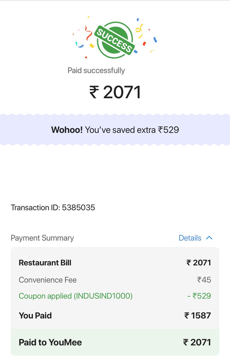 Finding deals while dining out with colleagues is a hassle. I prefer @eazydiner over Zomato Gold for its convenience and better offers, including the signature card perks. The below bill was ₹1808. I ended up paying ₹1243 plus Rewards extra. Second was ₹2680, paid ₹1587. 😎