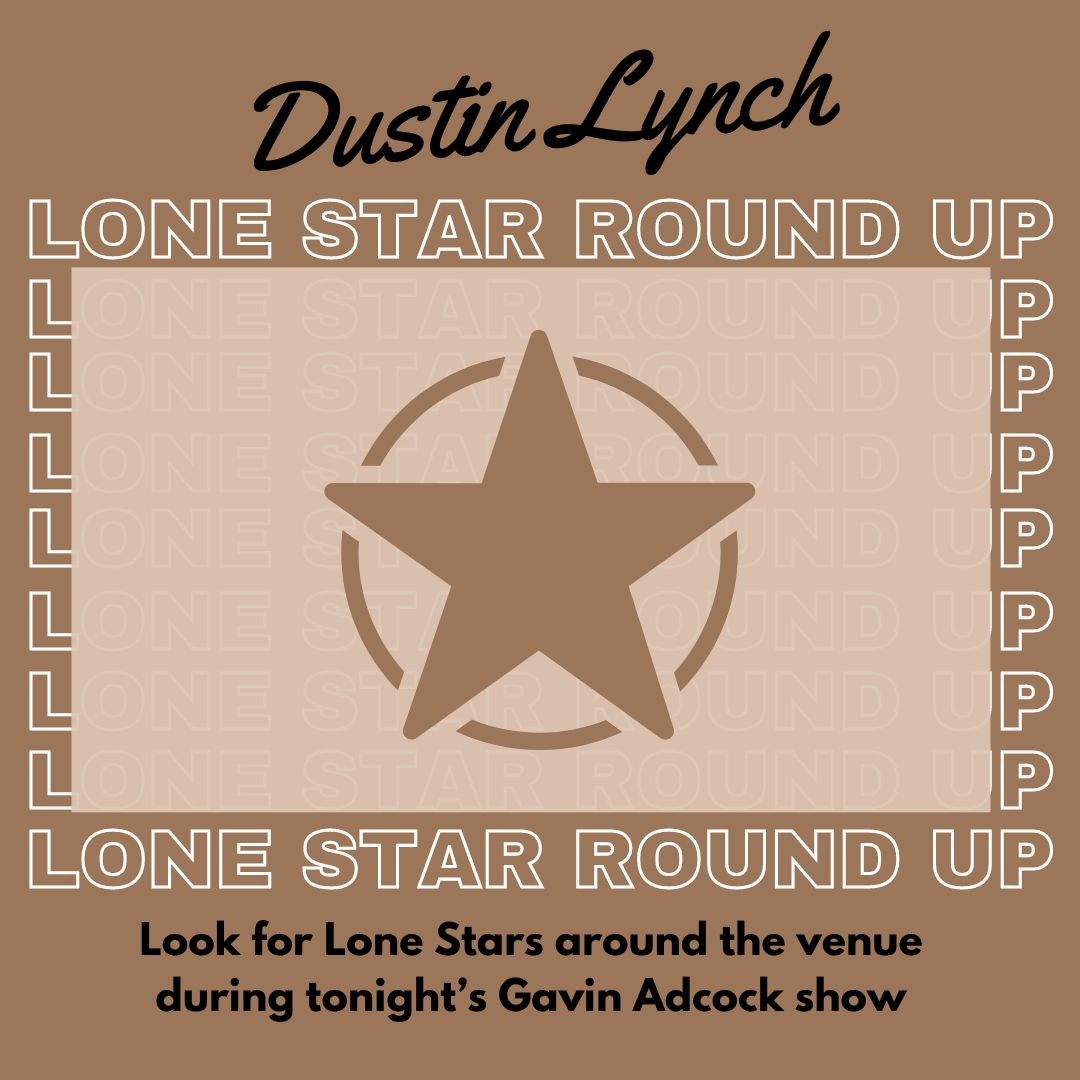 LONE STAR ROUND UP ⭐🤠 @dustinlynch is coming to town 4/27! If you find a star during tonight's show bring it to the promo table for a chance to win Dustin Lynch tickets. Can't make tonight's show? Enter online for a chance to win a 4-pack to Dustin Lynch promowestlive.com/cincinnati/con…