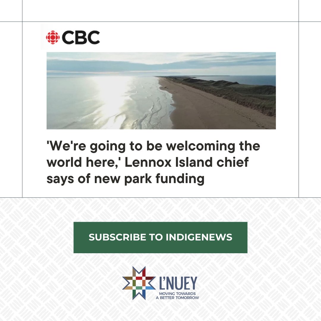 CBC discusses the Canadian government's plan to establish Canada's 11th national park reserve at Pituamkek.

🔗 Full article: web.archive.org/web/2024041813…

✉️ Subscribe for weekly updates: lnuey.ca/media/lnuey-in…

#IndigeNews #IndigenousNews #CanadaNews #Lnuey