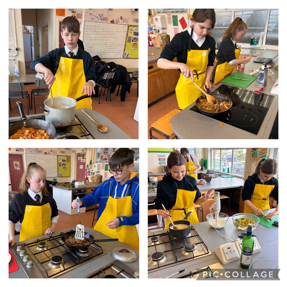 Today, our Y10 class cooked up a storm as part of their Princes Trust qualification. Here they are, prepping and working hard to cook their healthy, balanced meals 🧑🏻‍🍳 @PrincesTrust #lifeskills